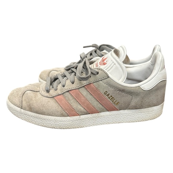 Adidas Gazelle Sneakers in Grey/Raw Pink BY9362 Women’s 8.5 - Picture 3 of 8